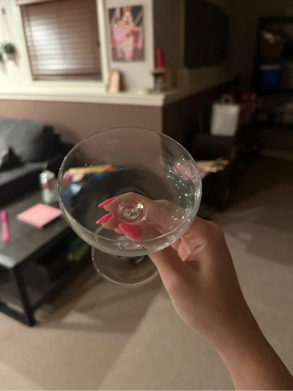 Clear Glass Coupe Cocktail Glasses - Set of 4